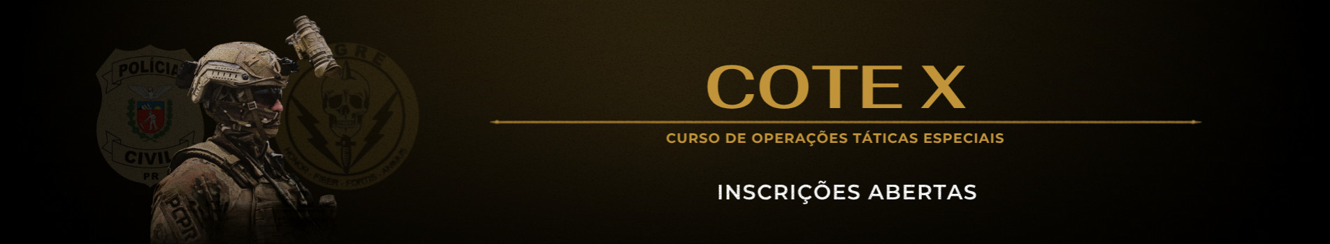 PCPR abre inscrições para o X Curso de Operações Táticas Especiais