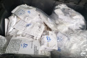 Vários pacotes de drogas embaladas