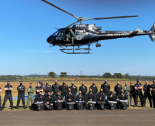 Servidores e helicóptero da PCPR aparecem em imagem