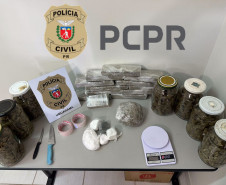 PCPR apreende drogas durante operação contra o tráfico de drogas em Umuarama 
