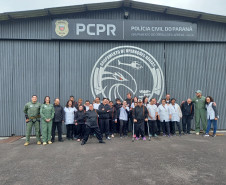    PCPR recebe visita de alunos com deficiência no Grupamento de Operações Aéreas 