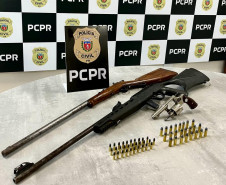 PCPR prende dois homens por posse irregular de arma de fogo em Bom Sucesso do Sul