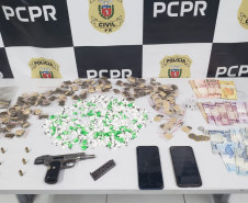 PCPR prende cinco homens em flagrante por tráfico de drogas em Curitiba e RMC