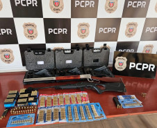 PCPR apreende cinco armas de fogo e 706 munições de diversos calibres em Verê