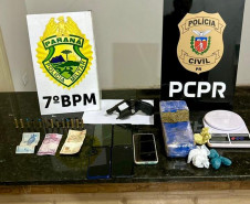 PCPR e PMPR prendem dois homens em flagrante por tráfico de drogas em Rondon
