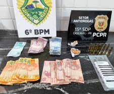 PCPR e PMPR prendem homem em flagrante por tráfico de drogas em Cascavel