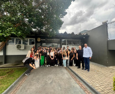 PCPR recebe alunos de Direito para visita técnica na Central de Flagrantes