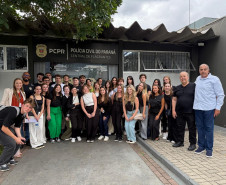 PCPR recebe alunos de Direito para visita técnica na Central de Flagrantes