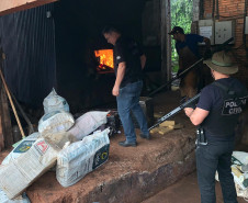 Polícia Civil incinera drogas em Santa Terezinha de Itaipu