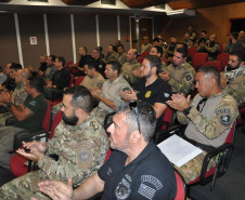 Representantes da PCPR discutem técnicas de operações especiais em encontro nacional.