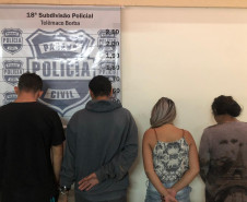 PCPR prende quatro pessoas suspeitas de tráfico de drogas em Telêmaco Borba