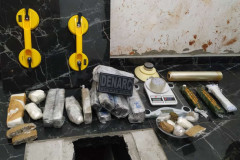 Drogas e outros materiais apreendidos pela PCPR durante ação policial