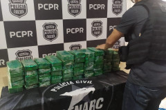 PCPR e PRF apreendem mais de 100 quilos de pasta base de cocaína na Região Oeste