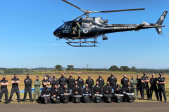 Servidores e helicóptero da PCPR aparecem em imagem