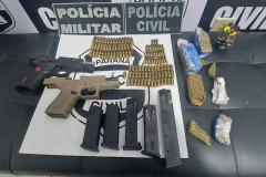 Armas, carregadores e munições são apreendidas por policiais civis