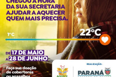 PCPR divulga pontos de coleta da campanha Aquece Paraná