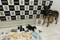 PCPR prende em flagrante homem por tráfico de drogas e posse de arma de fogo em Chopinzinho 