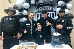 PCPR participa de festa de aniversário de garoto que sonha em ser policial civil